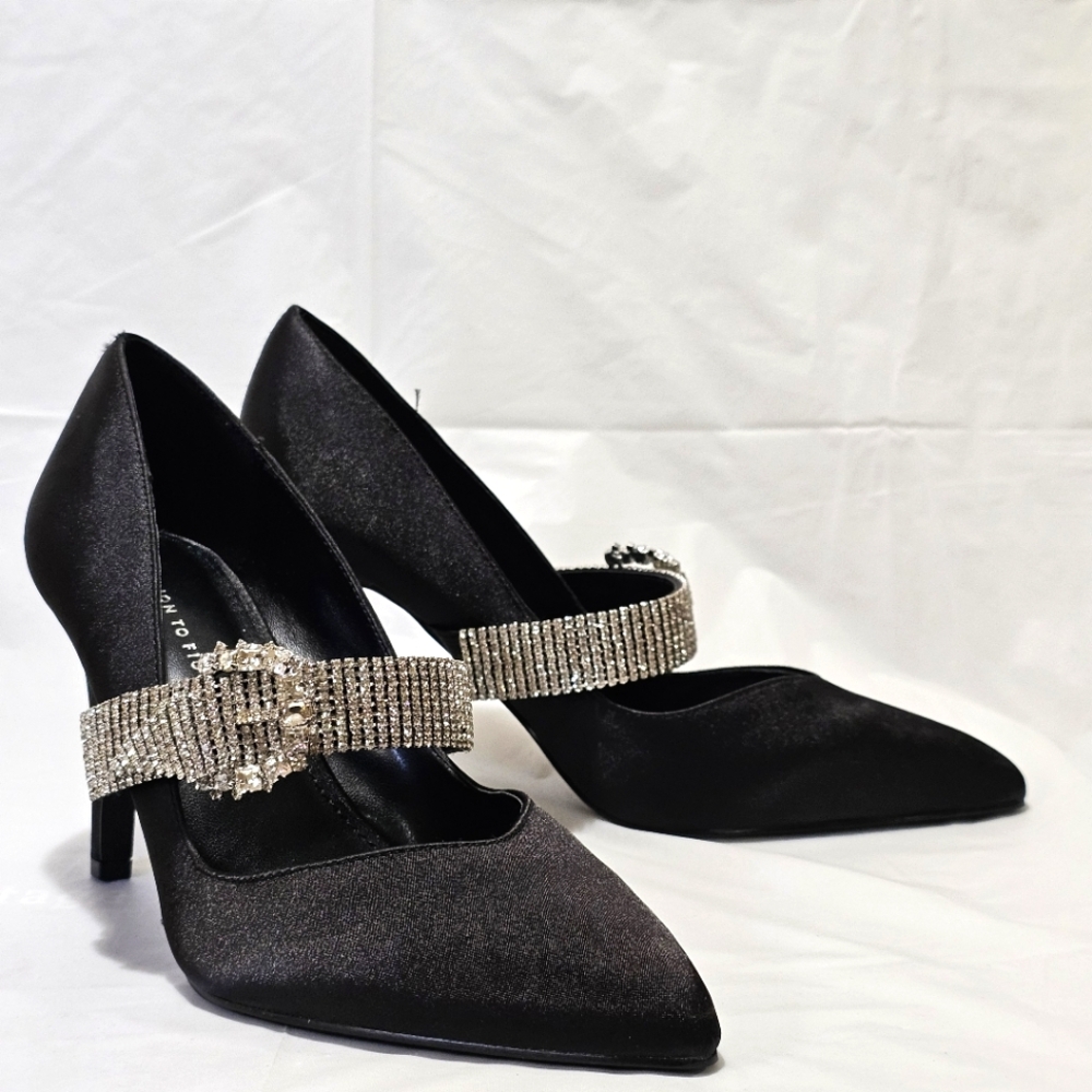 Fashion to Figure Faith Women's High Heels, US 8 Wide, Black